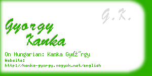 gyorgy kanka business card